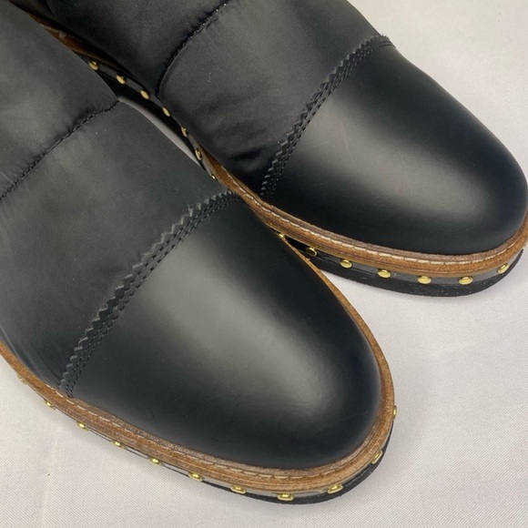 Free People Atlas Puffer Chelsea Black Booties Size 9.5 - Picture 7 of 12